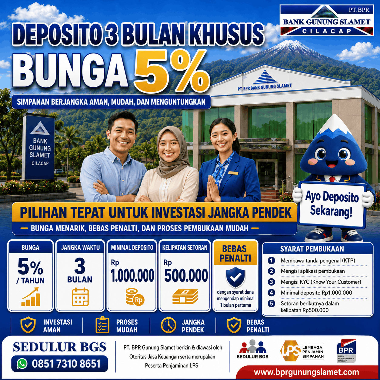 Deposito 3 Bulan Khusus Bunga 5%